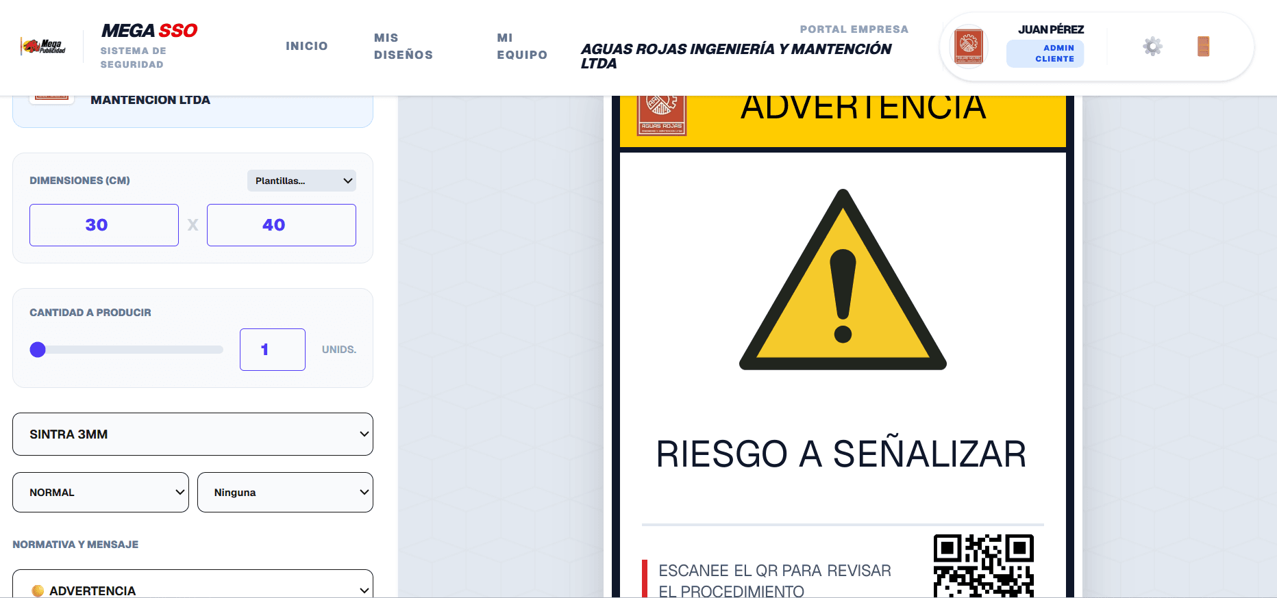 Generación rápida de señalética normativa